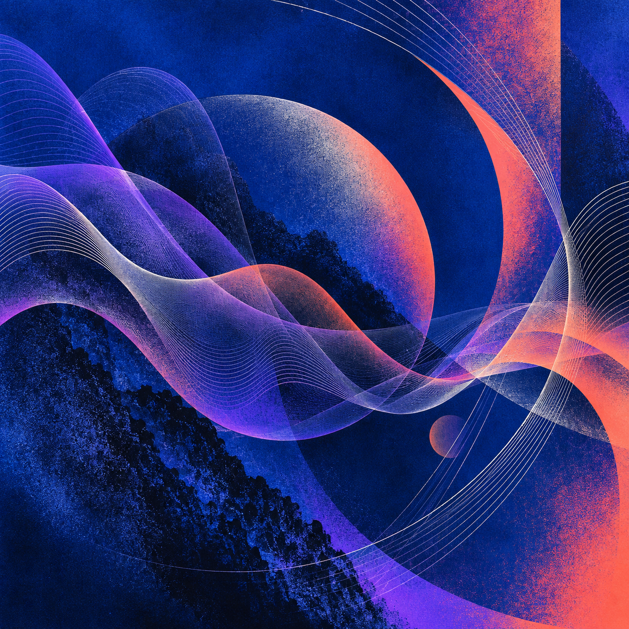Abstract cover artwork for Neon Bloom